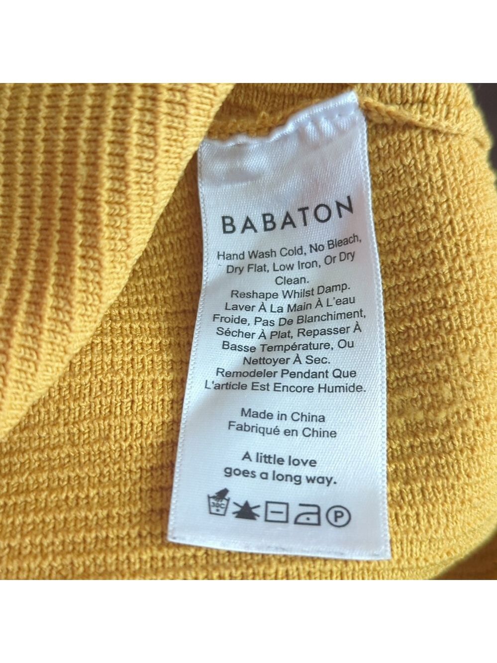 BABATON SCULPT KNIT TANK in MUSTARD, XS - Picture 5 of 6